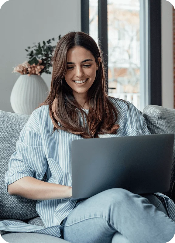 Woman with laptop